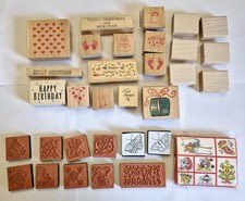 32 Wooden/Foam Rubber Stamps
