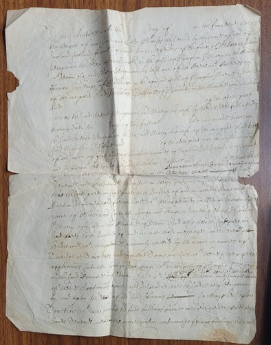 1660s part indenture arthur - 1660s, &