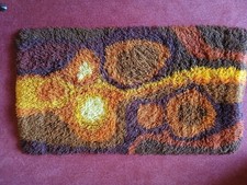 Vintage Ryagarn Pop Art Abstract Wool Rug Scandinavian Style Rug ca. 1972
