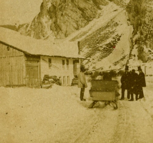 Horse drawn sleigh snowy - horse, in