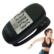 Walking Distance Step Clip On Pedometer LCD Display Electronic Running Monitor 