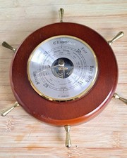 Vintage ship wheel - ship's, aneroid