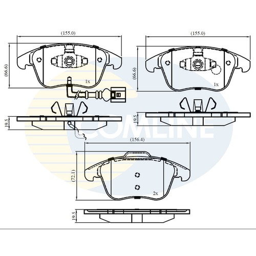 Brake pads set - pads, vw