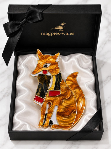 Super cute resin fox - fox, brooch