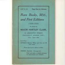 1932 Catalog of Rare Books