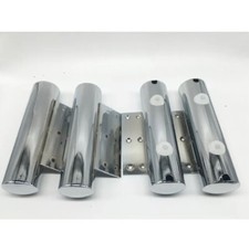 4 x NEW CHROME FURNITURE TUBE FEET/LEGS FOR SOFA, BEDS,CHAIRS HIGH QUALITY