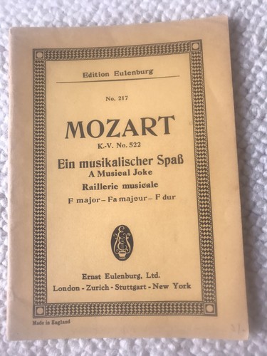 Mozart musical joke 522 - a,