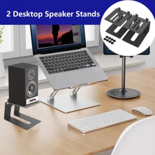2PC Metal Desktop Speaker Stands Anti Slip Heavy Duty Metal Studio Monitor Stand