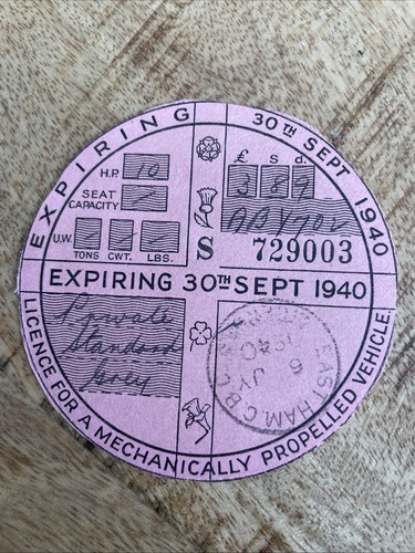 Vintage old tax - tax, disc
