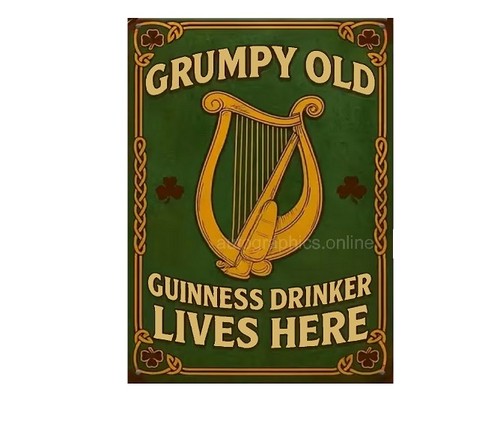 Grumpy guinness drinker - grumpy,