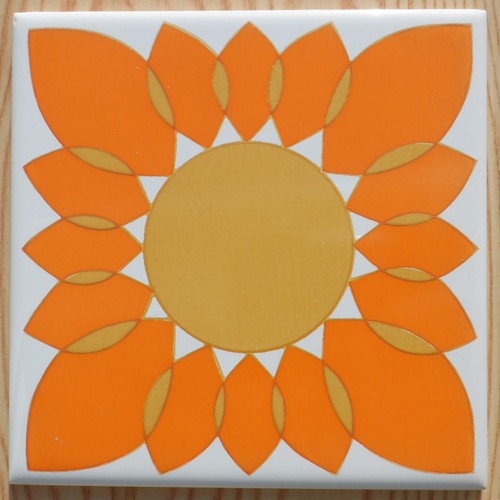Vintage ceramic wall tile - wall, x1