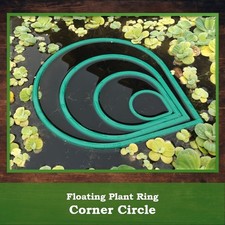 Aquarium Floating Plant Ring Feeding Portal Aquascaping Corner 50 - 200mm Green