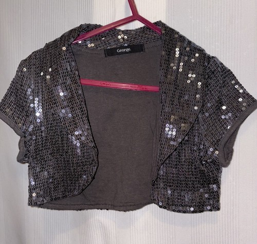 Girls silver sequin - sequin, bolero