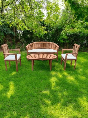 Teak banana curved garden - teak,