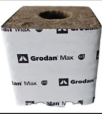 6-Inch Large-Hole (1") Hugo Block Rockwool Cube Hydroponics Grodan Max box 10 
