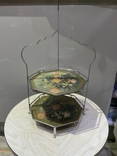 Cake Stand 2 Tier Chrome Frame
