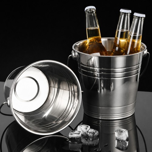 Stainless steel ice bucket - steel,