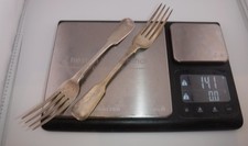 Antique George IV Pair of Sterling Silver forks 141 grams 1825 London