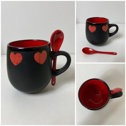 New red black hearts design - new,