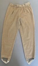 M&S TROUSERS SZ 14 CORD BEIGE VINTAGE STIRRUP PETITE ST MICHAEL SEE DETAIL FIRST