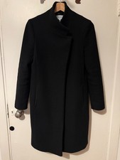 Reiss Marcie Wool Blend Black Coat - Size 10