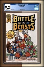 Battle Beasts #1, CGC 9.2, White Pages, 1st appearance, Blackthorne 1988