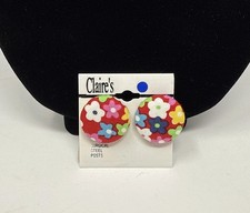Vtg Claire’s Fabric Button