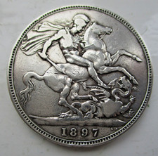 VICTORIA VEILED HEAD Sterling silver .925 CROWN 1897-- EDGE LX