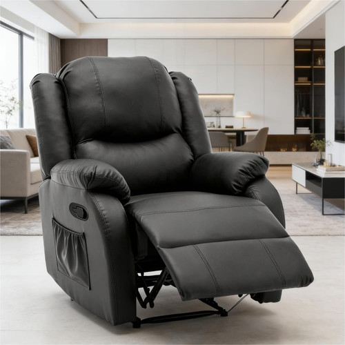 Leather recliner armchair - recliner,