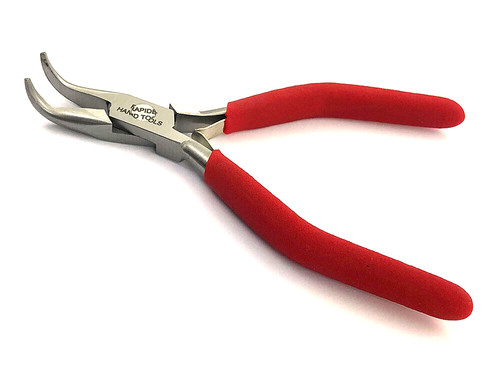 Bent nose pliers bend beading - ,