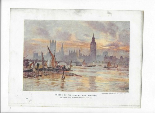 Old coloured print houses of - print, 'houses