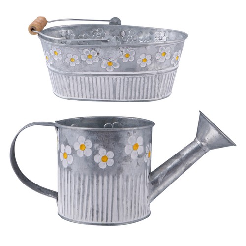 Metal bucket planter iron - metal,