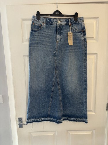 Denim maxi skirt - denim,