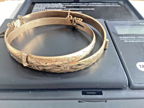 Vintage 9ct rolled - rolled, gold