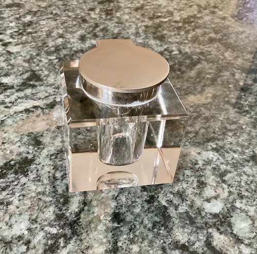 Vintage solid glass square - glass,