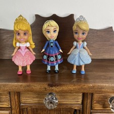 Three Disney Princess Toddler Dolls Pose-able Figures