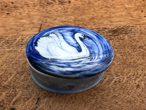 Swan decorated china - china, pin