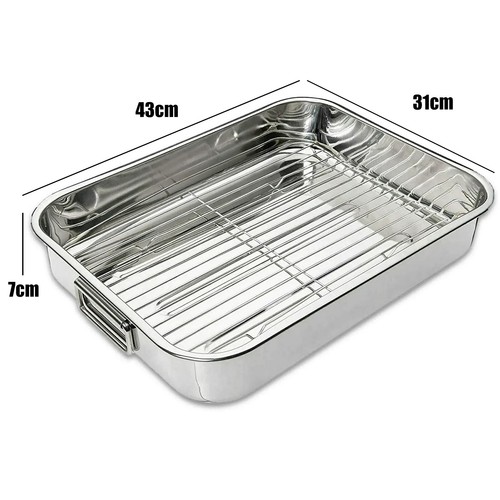 Stainless steel deep - steel, roasting