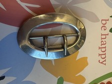 Solid Silver Antique Nurses Belt Buckle
