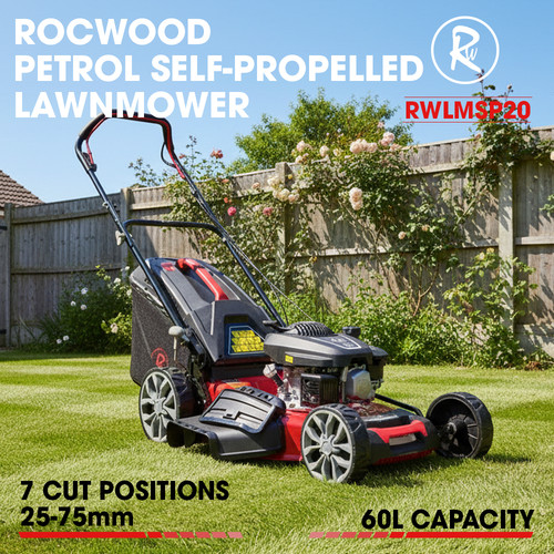 Petrol lawnmower self - lawnmower,