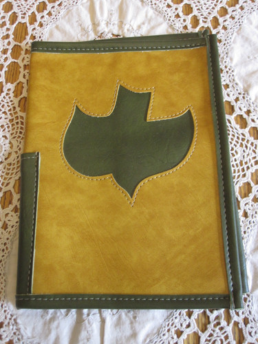 Vintage embossed leather - leather, book