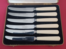 VINTAGE FAUX IVORY BOXED SET