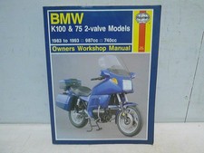 BMW K100 & 75 2 - Valve Models Haynes Manual 1983 to 1993 K75 C S T RT K100 RS
