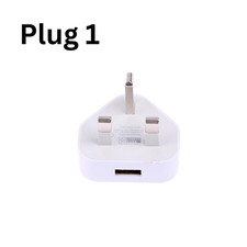 UK 3 Pin Dual USB Plug Adapter