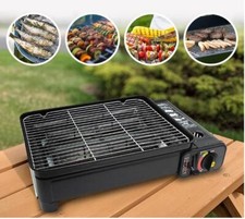 BBQ Grill Table Top Camping Barbecue Portable Gas Stove Burner Sizzle