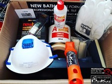 DECO COLOR 8 ITEMS SET KIT NEW BATH SWISS FORMULA ENAMEL BATH & TILE REFURBISH