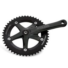 Miche Primato Advanced Track Chainset Crankset Single Speed Black - 165mm 48T