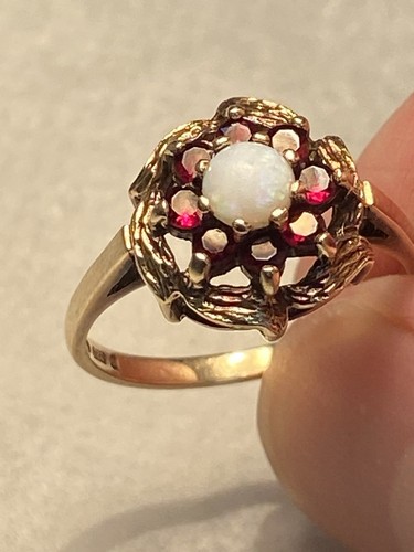 Vintage 9ct gold natural - 9ct, opal