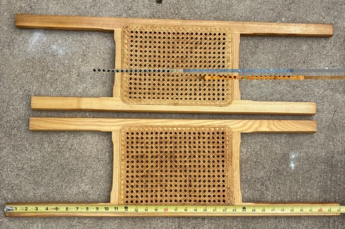 Ash wicker canoe seats old - seats;,