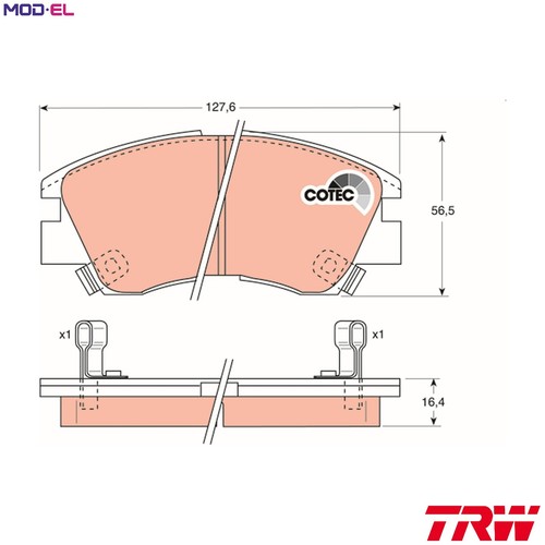 Brake pad set disc - pad,
